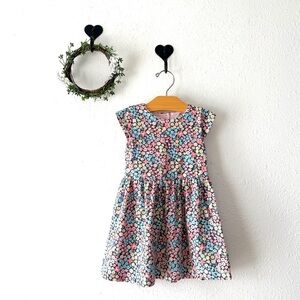 Carter’s Baby Girl Pastel Floral Dress with Heart Cutout Size 24 Months